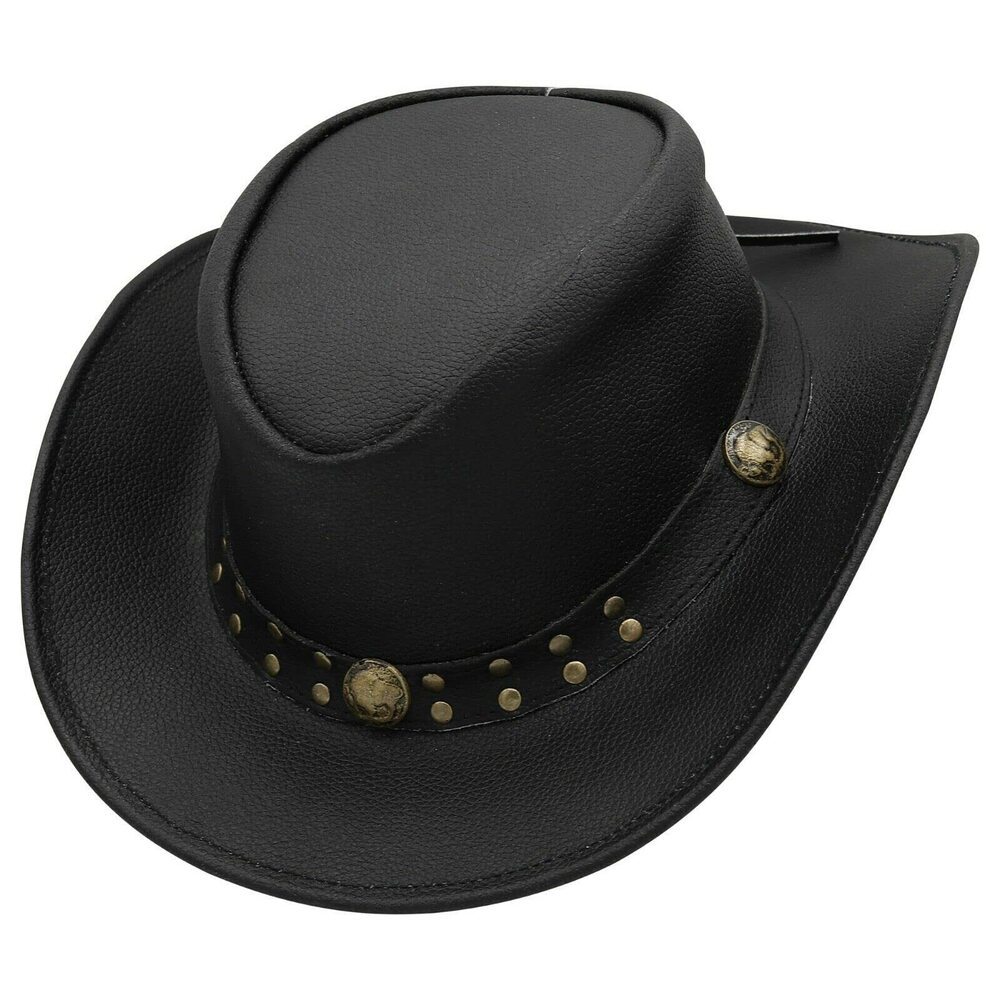 4288 Australian Cowboy Leather Hat Steampunk Halloween Unisex Adult For Men
